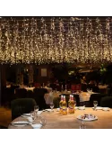 Instalatie 12 metri,ALB CALD, 300 LED-uri tip turturi