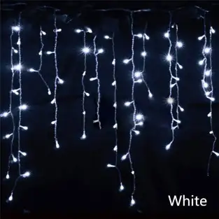 Instalatie 12 metri,ALB RECE, 300 LED-uri tip turturi 2