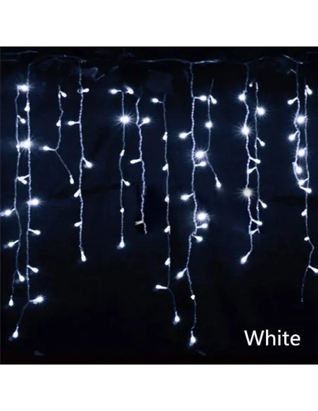 Instalatie 12 metri,ALB RECE, 300 LED-uri tip turturi