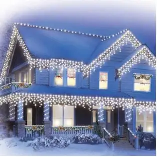 Instalatie 12 metri,ALB RECE, 300 LED-uri tip turturi