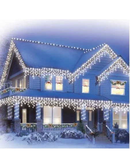 Instalatie 12 metri,ALB RECE, 300 LED-uri tip turturi