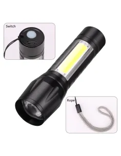 Mini Lantena 3800LM XPE COB LED, Cablu USB + Cutie red-mag.ro
