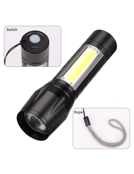 Mini Lantena 3800LM XPE COB LED, Cablu USB + Cutie red-mag.ro