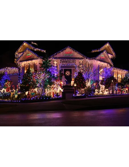 Instalatie 12 metri,MULTICOLOR, 300 LED-uri tip turturi