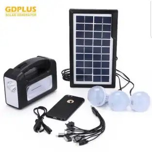 Kit panou solar Gdplus GD-7, 3 becuri, lanterna inclusa 2