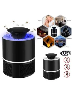 Lampa antiinsecte UV LED 360, USB, Negru red-mag.ro