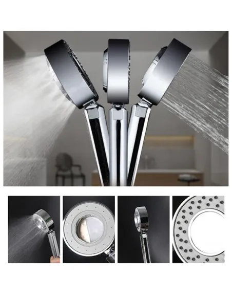 Cap de dus multifunctional cu recipient pentru sampon/gel de