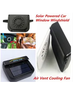 Ventilator auto cu incarcare solara, prindere de parbriz cu 2