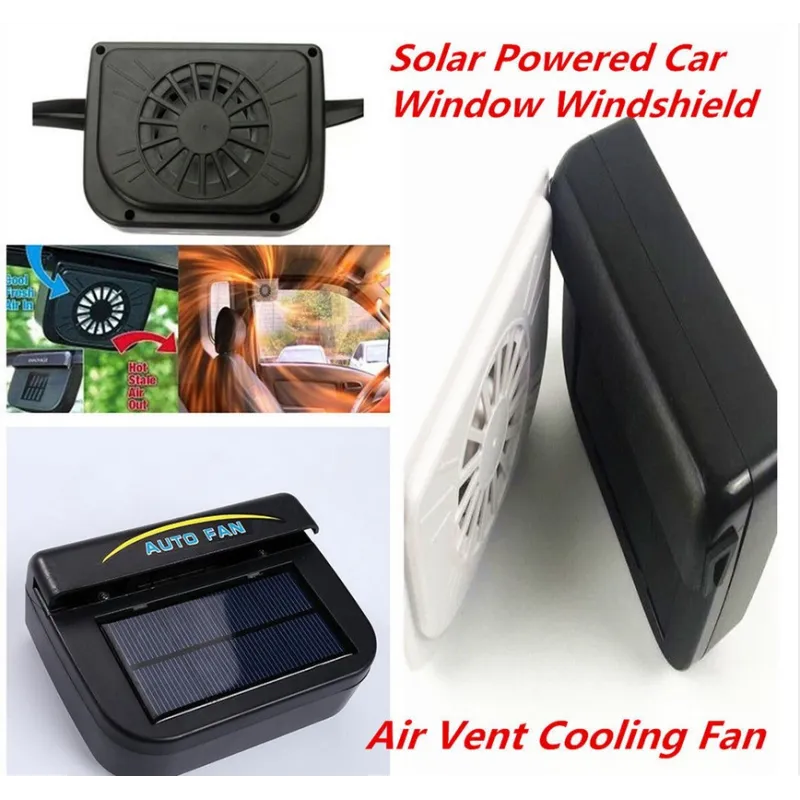 Ventilator auto cu incarcare solara, prindere de parbriz cu