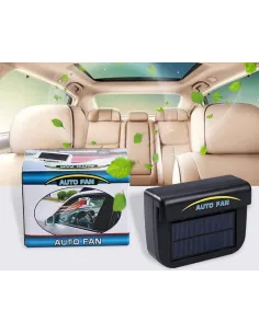 Ventilator auto cu incarcare solara, prindere de parbriz cu