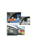 Ventilator auto cu incarcare solara, prindere de parbriz cu