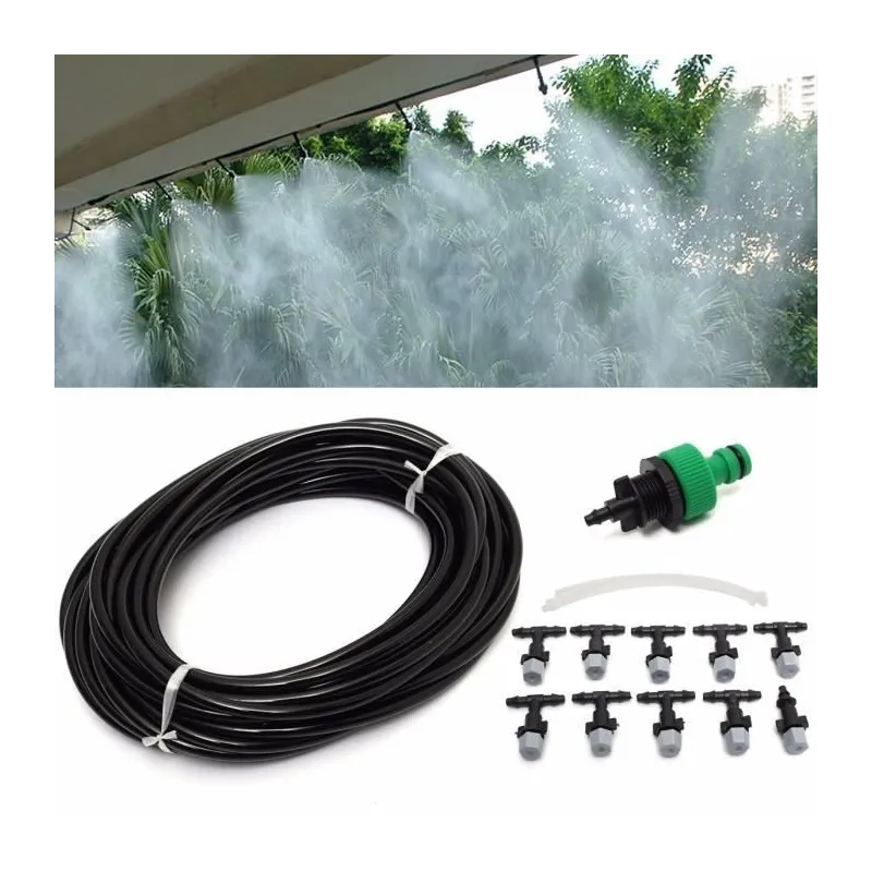 Kit pentru racit terasa, cu vapori de apa, furtun de 10 m si 10