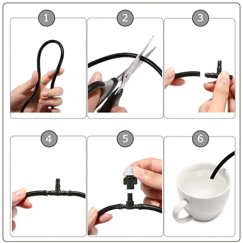 Kit pentru racit terasa, cu vapori de apa, furtun de 10 m si 10