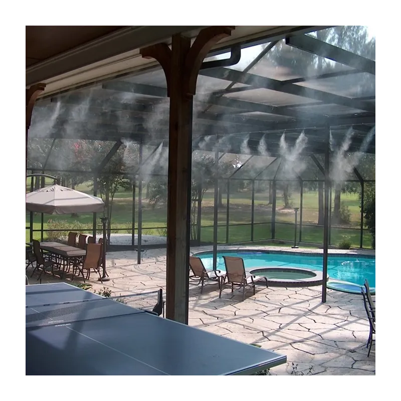 Kit pentru racit terasa, cu vapori de apa, furtun de 10 m si 10