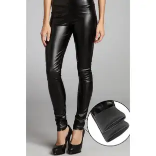 Colanti imblaniti din imitatie piele ecologica red-mag.ro