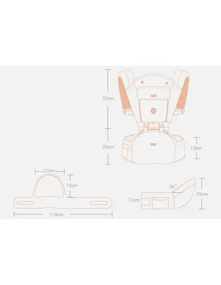 Marsupiu ergonomic cu scaunel All Seasons, Baoneo,3-25kg, 10