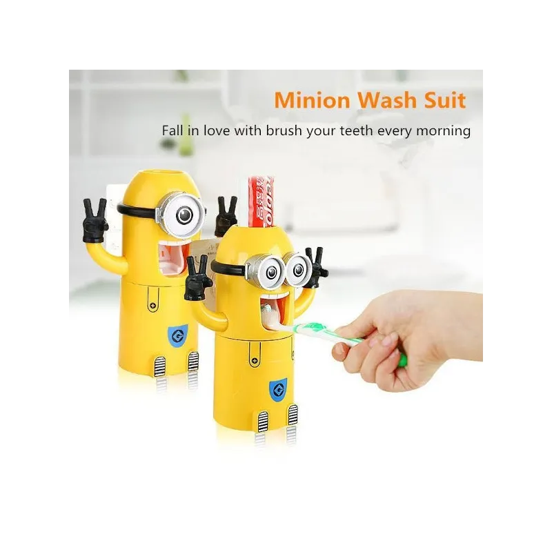 Dozator pasta de dinti cu suport pentru 2 periute, model