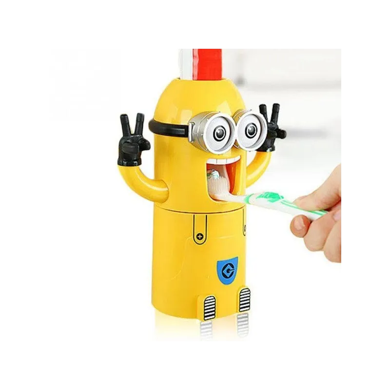 Dozator pasta de dinti cu suport pentru 2 periute, model