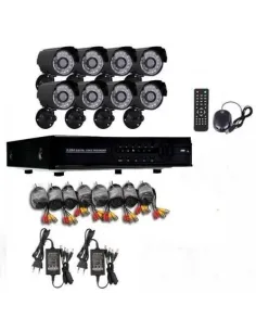 Kit Supraveghere CCTV, 8 camere, interior/exterior, AHD, 1080P