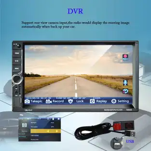 Mp5 Player Auto 7035UM 2 DIN Touch Screen 7 Bluetooth Usb Negru