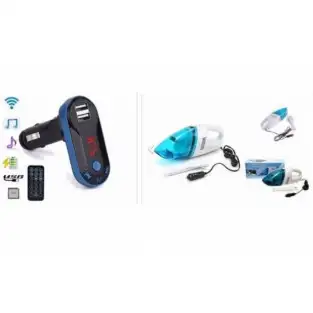 Modulator FM mp3 player cu incarcator pentru diverse dispozitive incorporat + Aspirator Auto