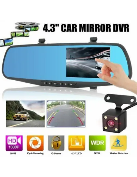 Oglinda retrovizoare cu 2 camere de filmat-Vehicle Blackbox DVR-Mirror full hd