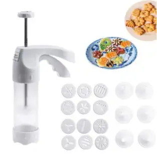 2 x Dispozitiv de ornat torturi si prajituri Cookie Press