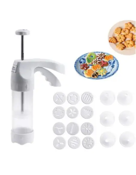 2 x Dispozitiv de ornat torturi si prajituri Cookie Press