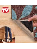 Set 4 triunghiuri adezive pentru covor, antialunecare