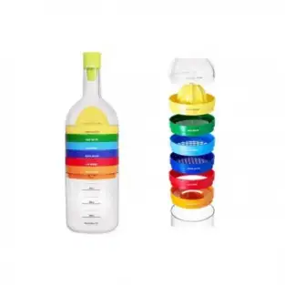 Sticla multifunctionala compusa din 8 piese