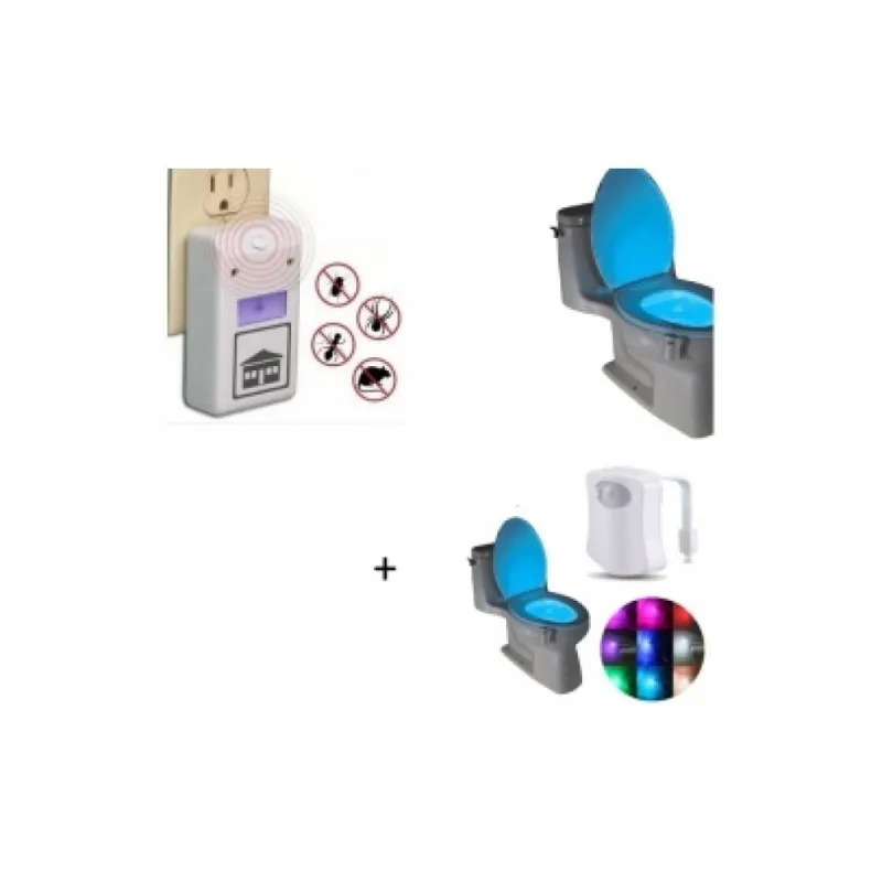 Lampa Led cu incarcare solara si senzor de miscare + Cadou: Aparat anti insecte si rozatoare