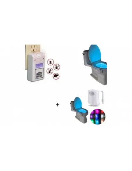 Lampa Led cu incarcare solara si senzor de miscare + Cadou: Aparat anti insecte si rozatoare