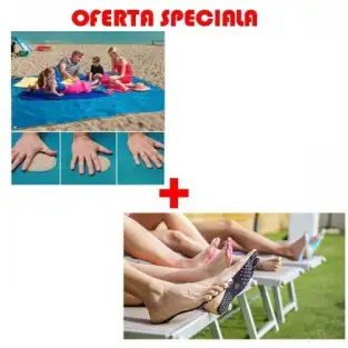 P?TUR? DE PLAJ?  SAND FREE + Talpici adezive si antiderapante pentru plaja si piscina