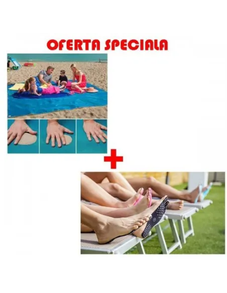 P?TUR? DE PLAJ?  SAND FREE + Talpici adezive si antiderapante pentru plaja si piscina