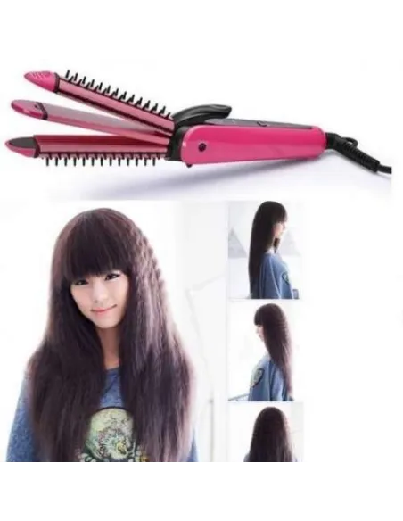 3 in 1 Placa de indreptat parul, placa de creponat si ondulator Nova