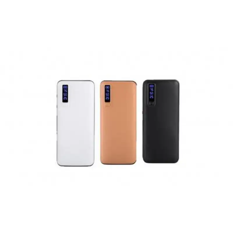 Baterie externa Smart Power Bank 20000 mAh, 3 x USB design piele