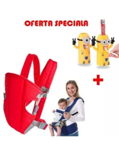 Marsupiu port bebe Baby Carriers baby carriers + Cadou: Dozator pasta de dinti Minnions+ suport periute