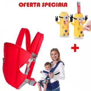 Marsupiu port bebe Baby Carriers baby carriers + Cadou: Dozator pasta de dinti Minnions+ suport periute