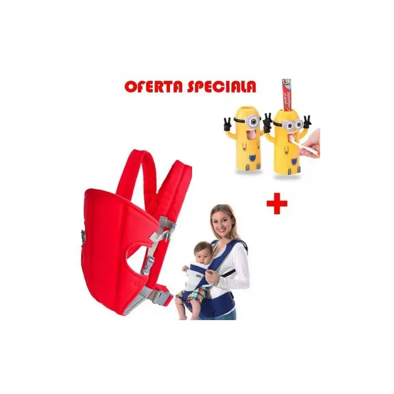 Marsupiu port bebe Baby Carriers baby carriers + Cadou: Dozator pasta de dinti Minnions+ suport periute