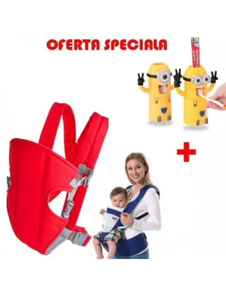 Marsupiu port bebe Baby Carriers baby carriers + Cadou: Dozator pasta de dinti Minnions+ suport periute