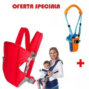Port bebe (marsupiu) pentru bebelusi + Cadou: HAM PENTRU BEBELUSI MOBY BABY MOON WALK