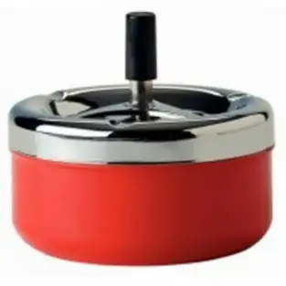 Scrumiera mare inox cu buton