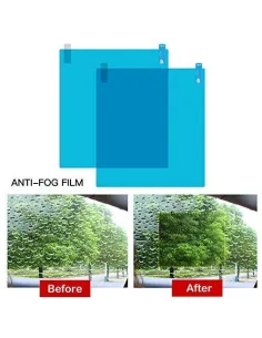 Set 2 x folii universale pentru oglinzi sau geamuri auto, anti ceata, antiaburire, anti stropire