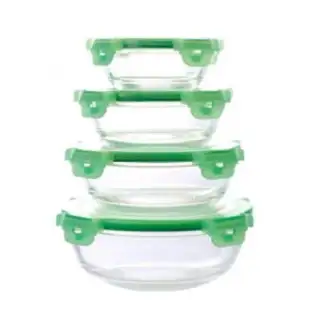 Set 5 boluri sticla cu capace