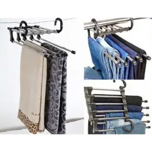 Suport Organizator Pliabil pentru Pantaloni sau Prosoape