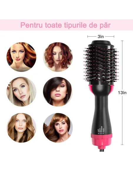 Perie fixa cu aer cald, 1000 W, One Step 3 in 1 red-mag.ro