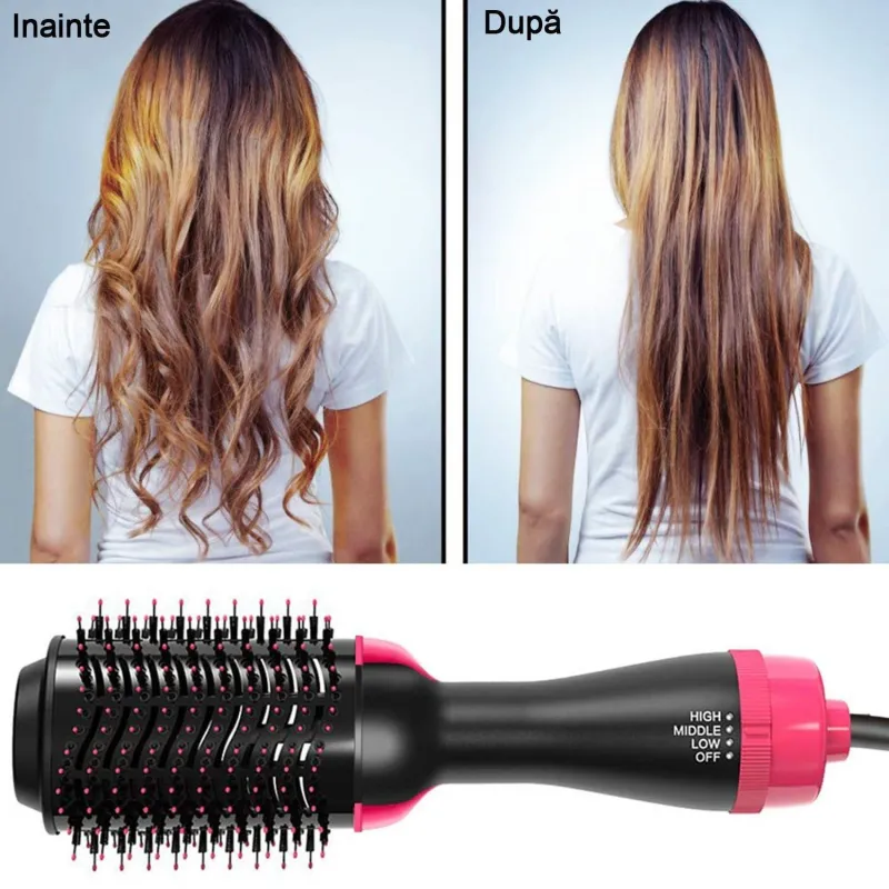 Perie fixa cu aer cald, 1000 W, One Step 3 in 1 red-mag.ro