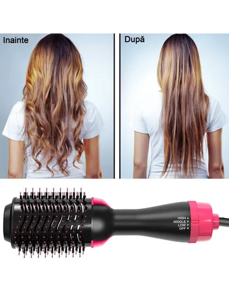 Perie fixa cu aer cald, 1000 W, One Step 3 in 1 red-mag.ro