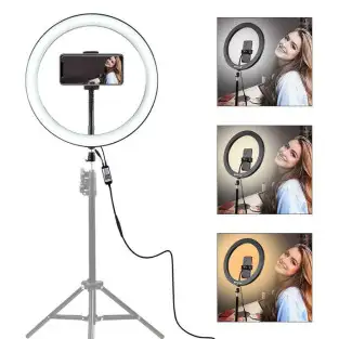 Lampa circulara cu suport selfie, 60W red-mag.ro 2