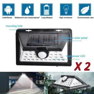 Set 2 x lampa solara 32 LED si senzor de miscare 2